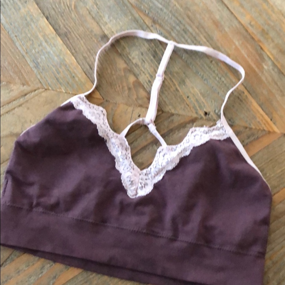 floreat - anthropologie. plum + pink bralette